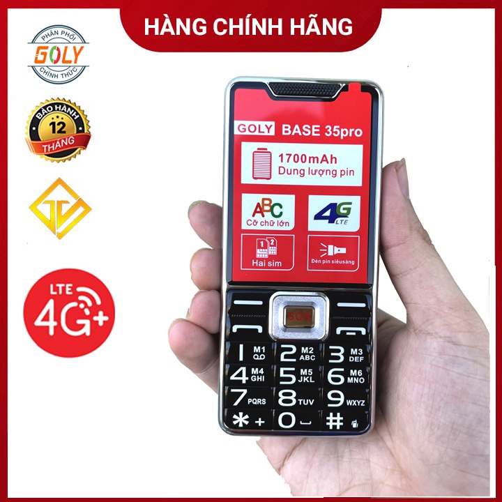 Điện thoại Goly base 35 Pro 4G Pin khủng,màn hình lớn ,loa to ,sóng khỏe - Hàng chính hãng