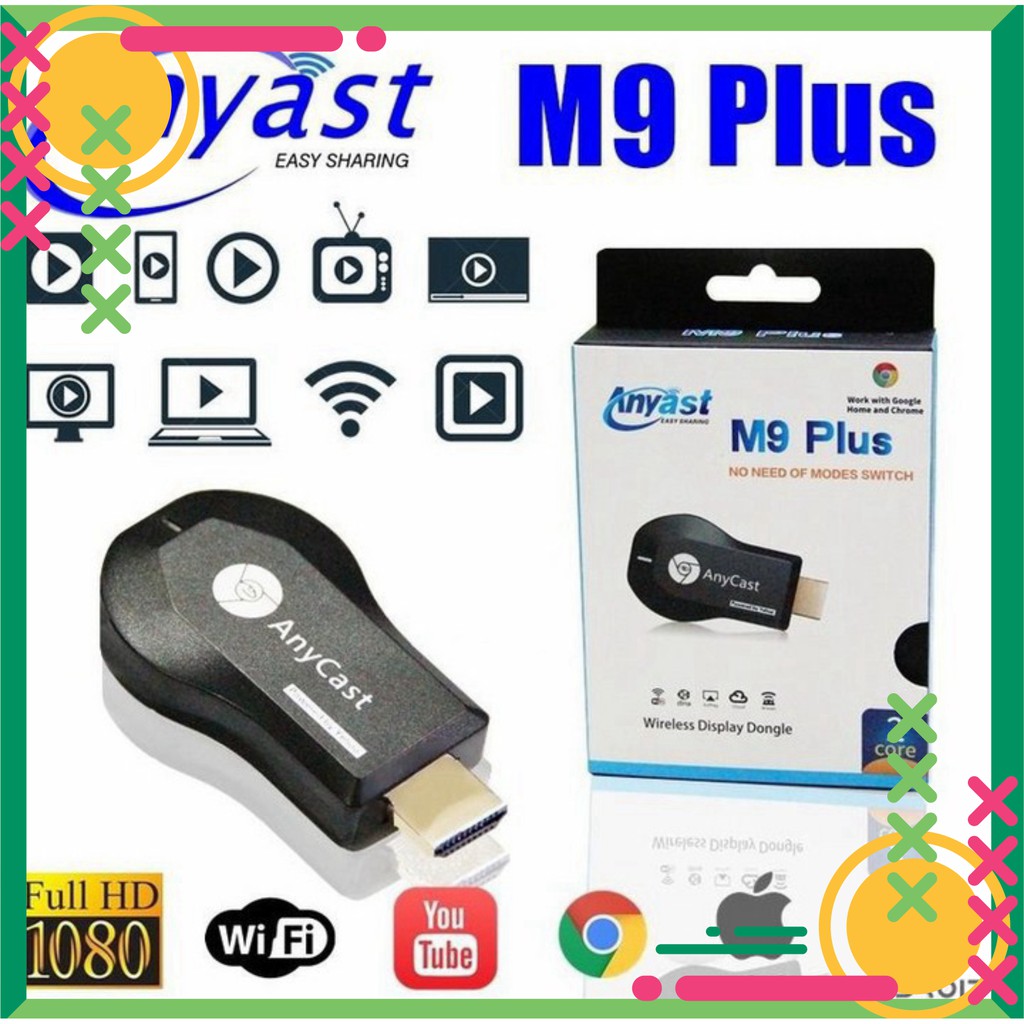 [ HÀNG CHẤT LƯỢNG] HDMI Không Dây ANYCAST M9 Plus 2018 - Tốc Độ Kết Nối Siêu Nhanh - GIÁ TÔT NHẤT