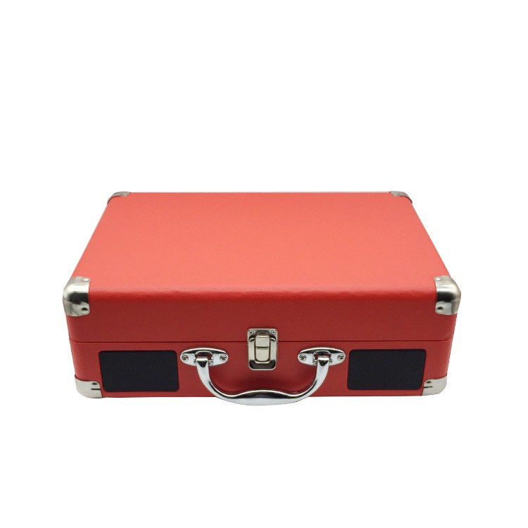 Đầu mâm than LP vinyl turntable đa năng tự hành dáng vali có loa bên trong , có cổng out xuất amply chất âm mộc mạc