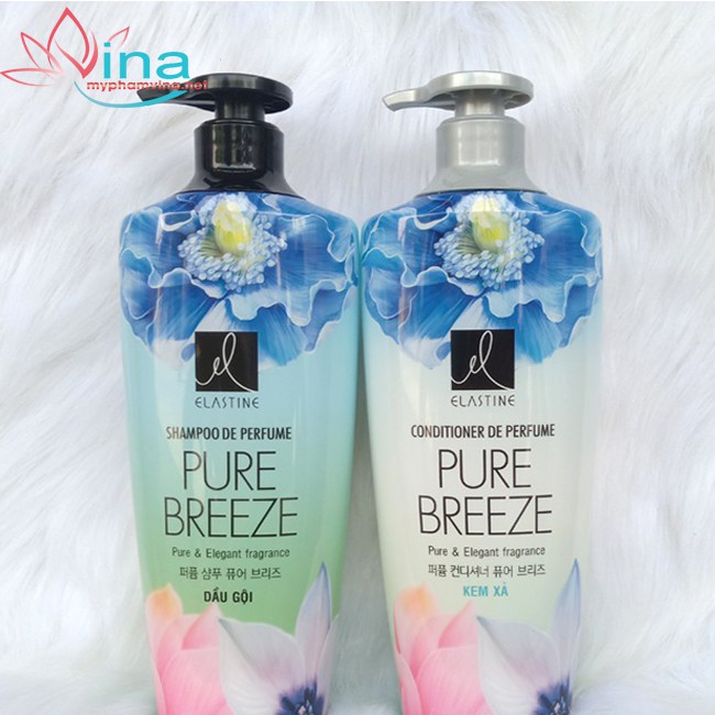 COMBO GỘI XẢ NƯỚC HOA ELASTINE DE PERFUME PURE BREEZE (600ML) | BigBuy360 - bigbuy360.vn