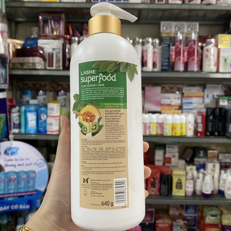 GỘI LASHE SUPER FOOD KiWi / Hạnh Nhân 640gr