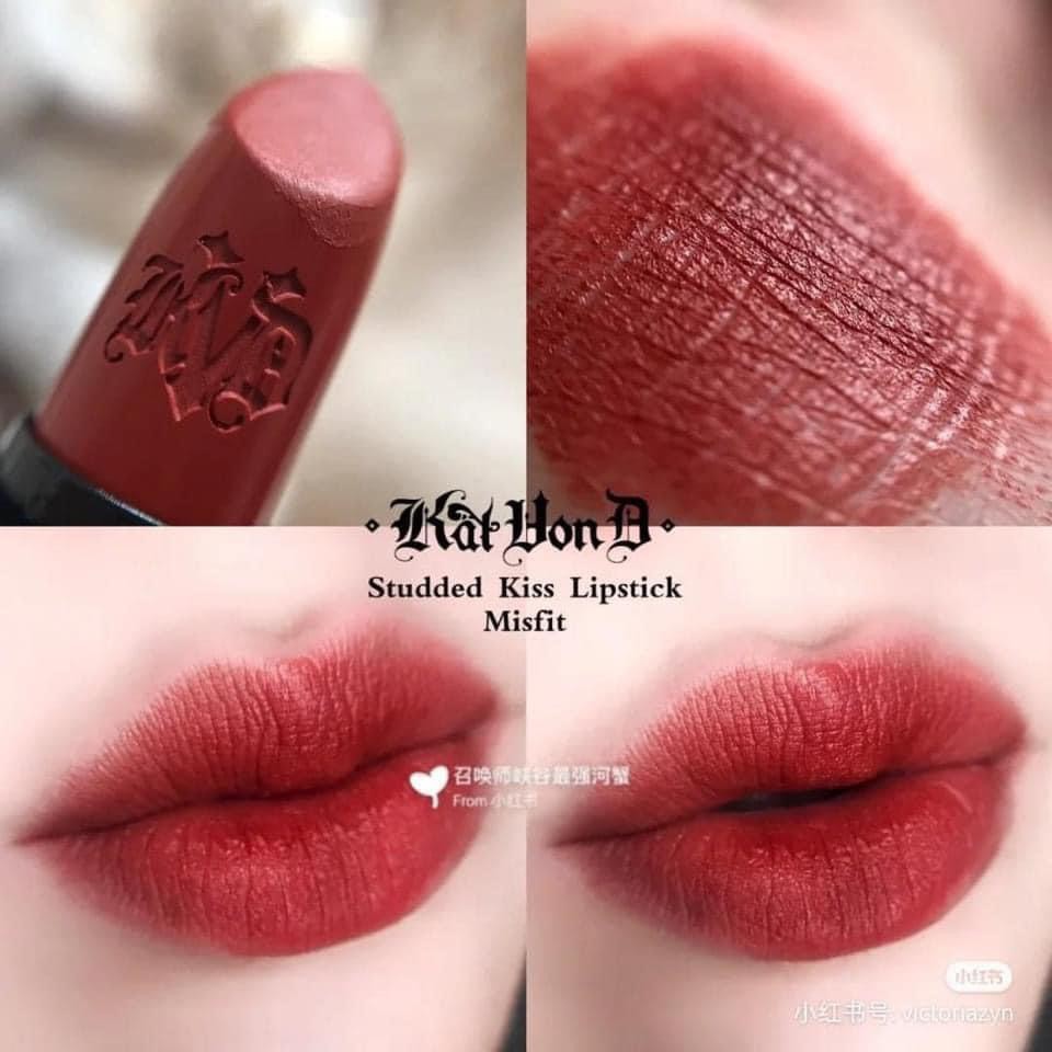 Son KAT VON D Studded Kiss Creme Lipstick ''Misfit''. Giá sale siêu tốt