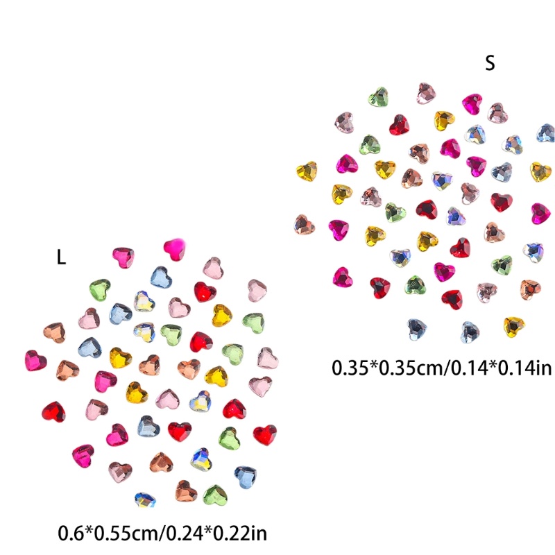 Bộ 50 Đá Pha Lê Nhiều Hình Dạng Dùng Trang Trí Móng Tay Lưng Phẳng