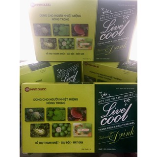 Bột sủi thanh nhiệt Live cool - Thanh nhiệt mát gan - 10 gói x 7gram