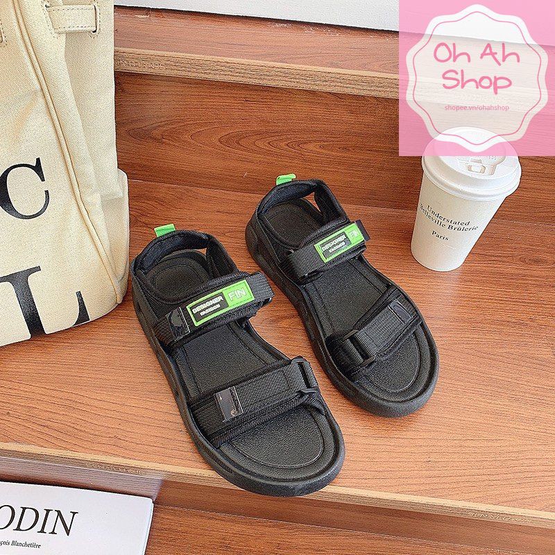 [Mã FASHIONT4WA2 giảm 10k đơn từ 50k]  Dép Sandal Dép quai hậu chuẩn dáng HOT Hàn Quốc LOGO FIN GOM ORDER