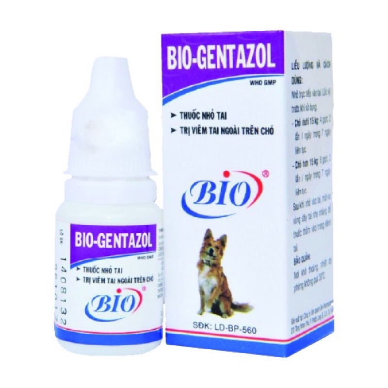 Bio Gentadrop Dung dịch nhỏ mắt cho Chó Mèo chai 10ml_ bio genta _