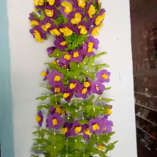 Hoa giấy gấm treo dán tường  40k