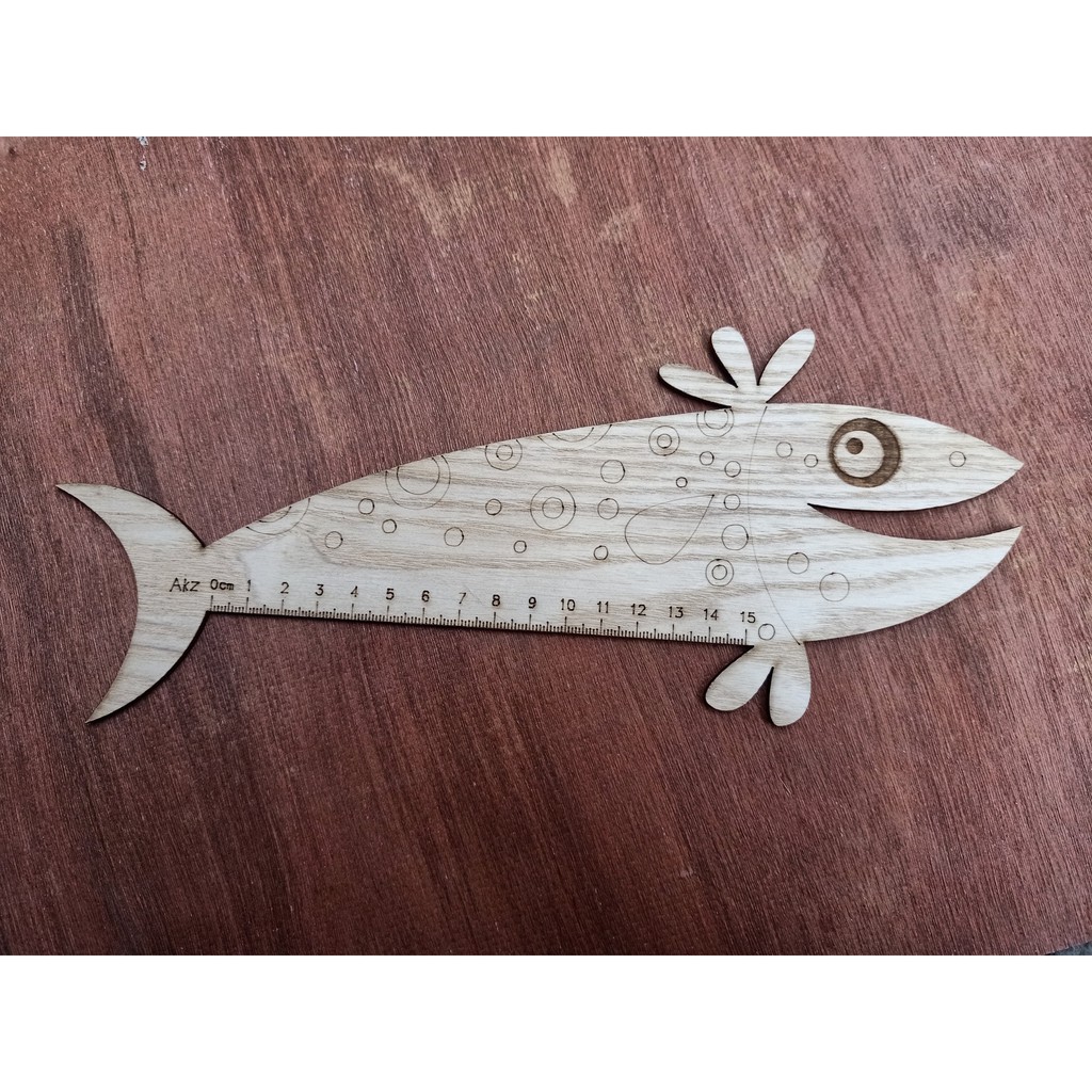 Thước kẻ gỗ cute hình các con vật dễ thương