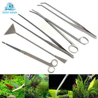 COMBO Bộ NHÍP, KÉO CACBON 5 món Chăn sóc bể cá thủy sinh