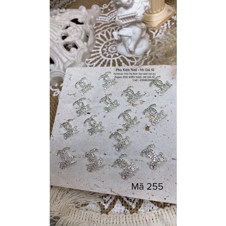 Charm cao cấp mã 255-258, phụ kiện gắn móng tay