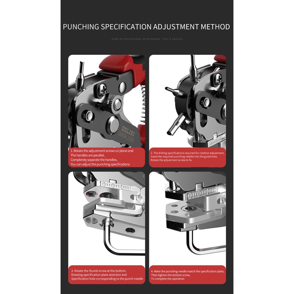 Dụng Cụ Đục Lỗ Dây Da/Dây Đồng Hồ Màu Cầu Vồng DIY