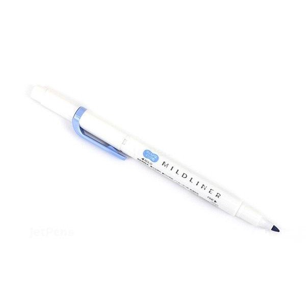 Bút đánh dấu Zebra Mildliner Highlighter - Bold/Five - Màu xanh tối (Mild Dark Blue)