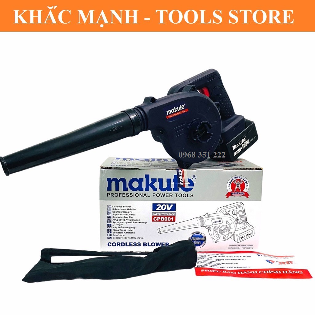 THÂN MÁY THỔI BỤI DÙNG PIN MAKUTE, SÀI CHUNG CHÂN PIN MAKITA