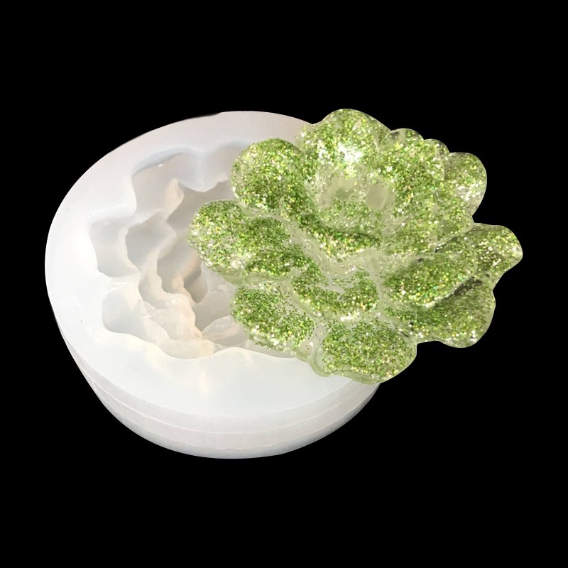 Khuôn silicon làm vật liệu UV epoxy resin hình hoa hồng và lá thủ công mỹ nghệ