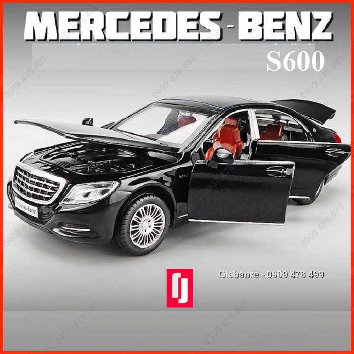Xe Mô Hình Kim Loại Mercedes S Class S600 Tỉ Lệ 1:32 - Mở 4 Cửa - 9825
