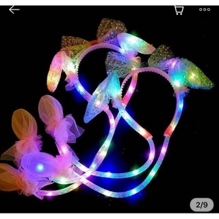 Bờm tai thỏ phát sáng (có tay bóp)-Đồ chơi trung thu cho bé