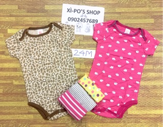 SET 5 BODYSUITS tay ngắn Carter's love bé gái