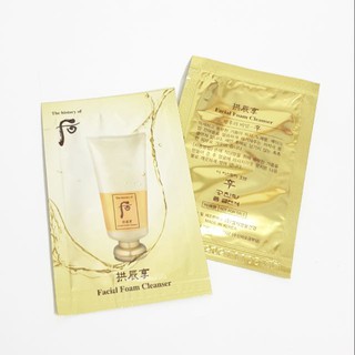 10 GÓI SỮA RỬA MẶT WHOO VÀNG ĐÔNG Y HOÀNG CUNG [FREE SHIP] FACIAL FOAM CLEANSER