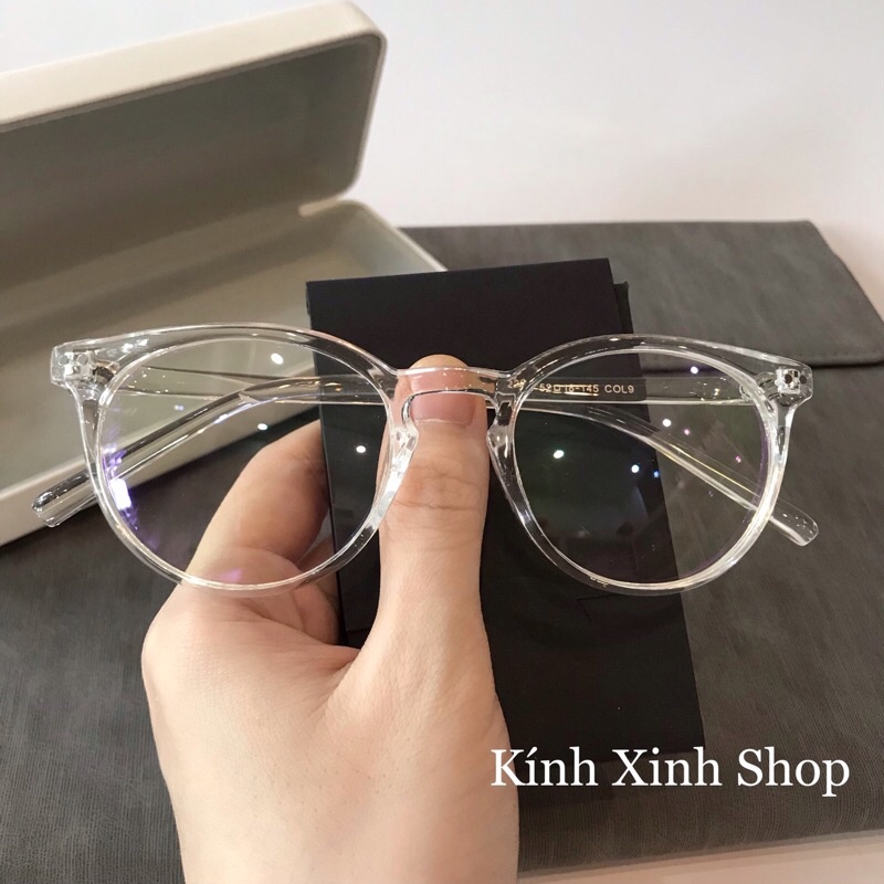 Kính Mắt Tròn Form Nhỏ Trong Suốt Nhựa Dẻo Hàn Quốc