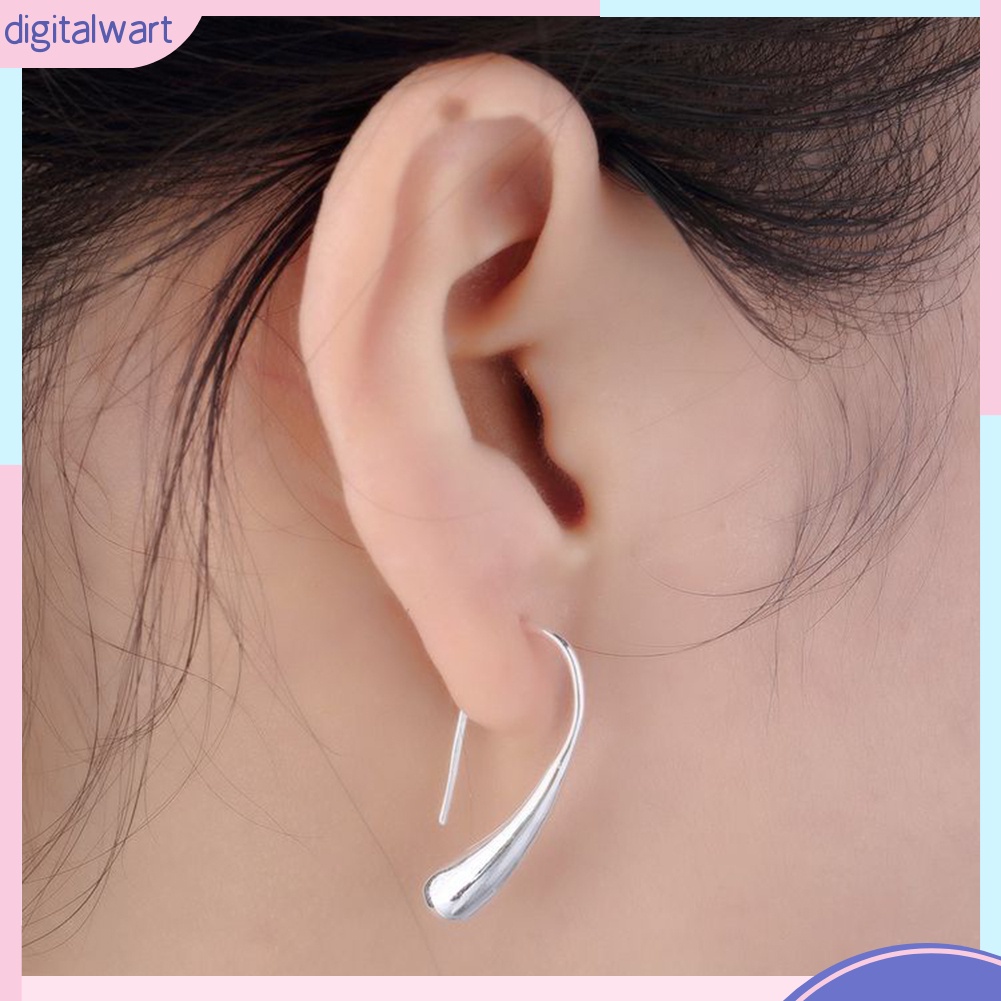 Bông Tai Tròn Mạ Bạc Thời Trang Cho Nữ