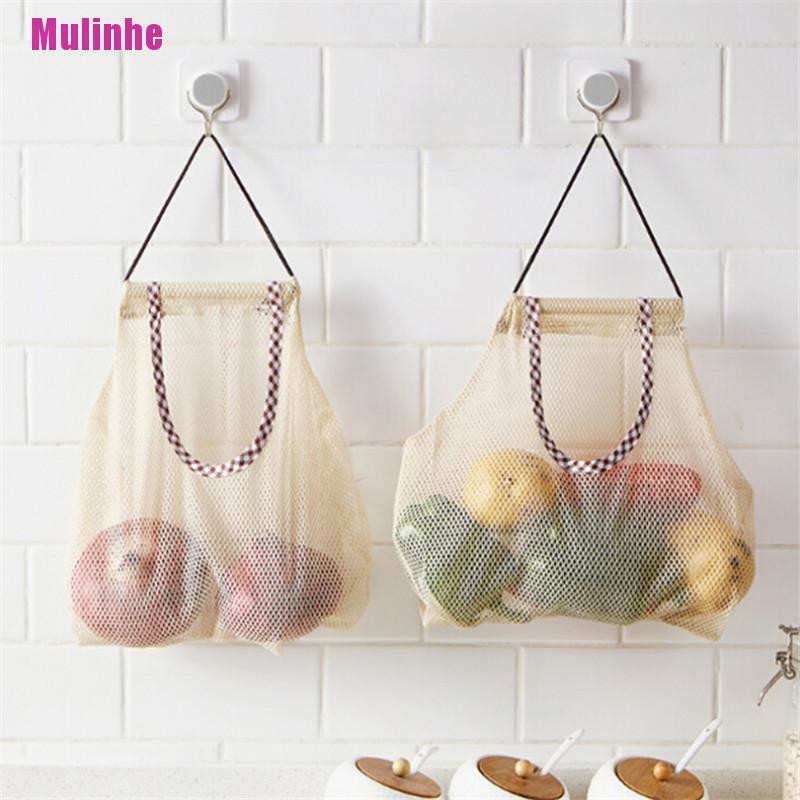 Túi lưới treo rau củ/ hành tây/ khoai tây/ gừng tỏi tiện dụng cho nhà bếp
