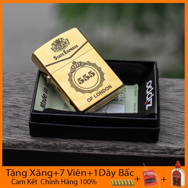 Hộp Quẹt Zippo USA🔥Hàng USA Cao Cấp, Bền Màu Khắc Laze 555
