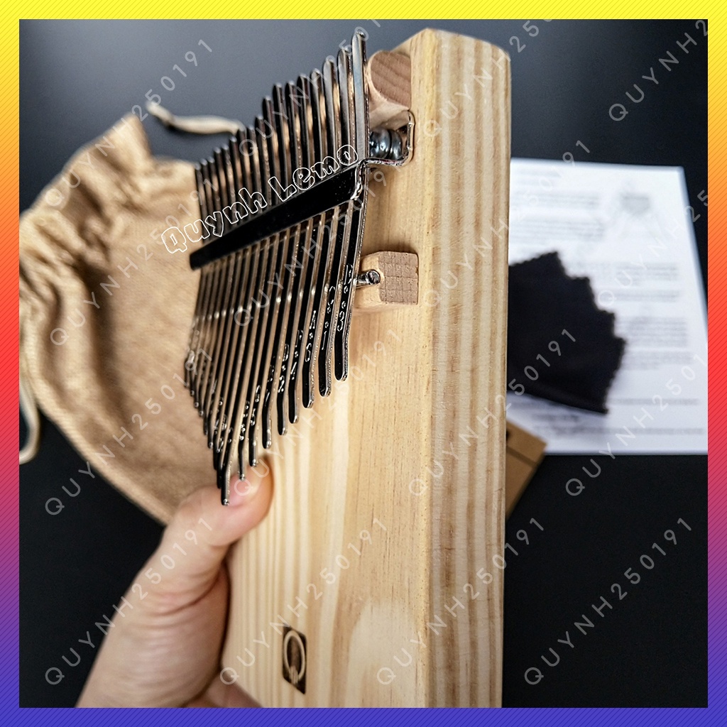 Mua [Có Sẵn] Đàn Kalimba 17 Phím Hình Chữ Nhật QLLG1216 - Đàn Kalimba 17 Phím Nguyên Khối Gỗ Thông Cao Cấp