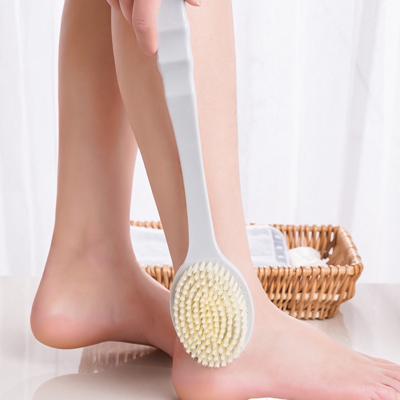 Bàn chải cọ tắm chà lưng massage tẩy tế bào chết body lông mềm cho da nhạy cảm muji nhật bản tặng kèm bông tắm