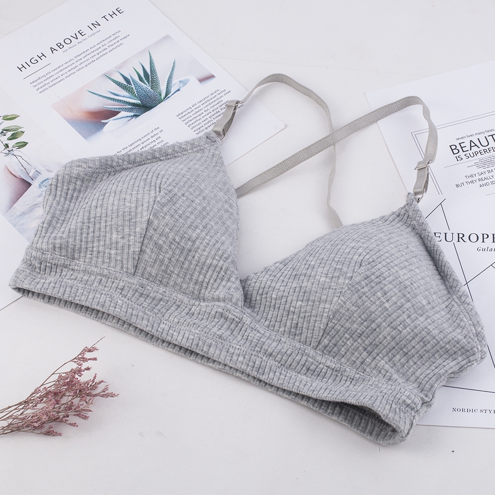 Áo Lót Cotton Đơn Giản Thời Trang Phong Cách Hàn Quốc Cho Nữ