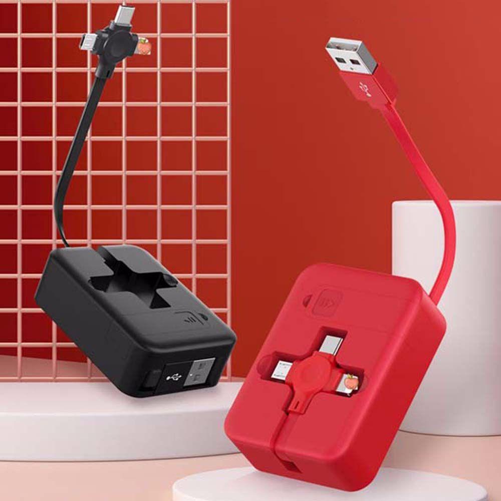 Dây Cáp Sạc Micro USB 4 Trong 1 Rút Được Tiện Dụng