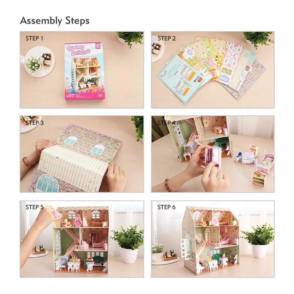 Mô hình giấy 3D CubicFun - Nhà búp bê cổ tích - Dreamy Dollhouse - P645h