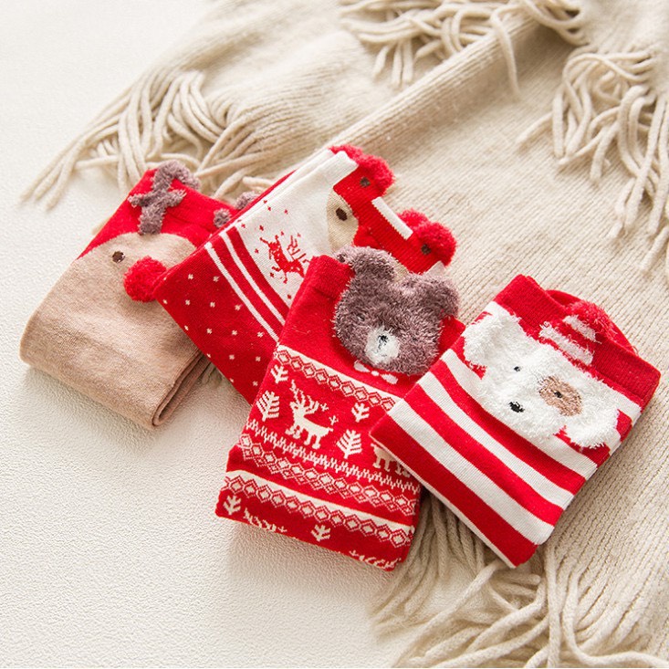 Tất Vớ noel cotton họa tiết giáng sinh cực xinh - Tất cotton nam nữ quà tặng ý nghĩa dịp Noel