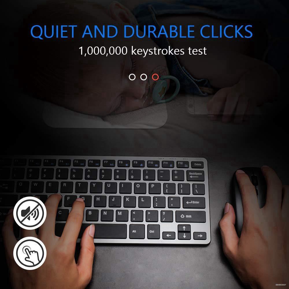 ☃✢Bộ Bàn Phím Và Chuột Không Dây Inphic V780 Siêu Mỏng