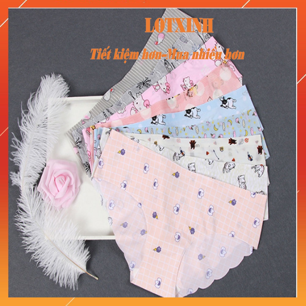 COMBO 5 Quần Lót Nữ Đúc Su thun lạnh cao cấp kháng khuẩn cute không đường may xuất nhật LOTNU08