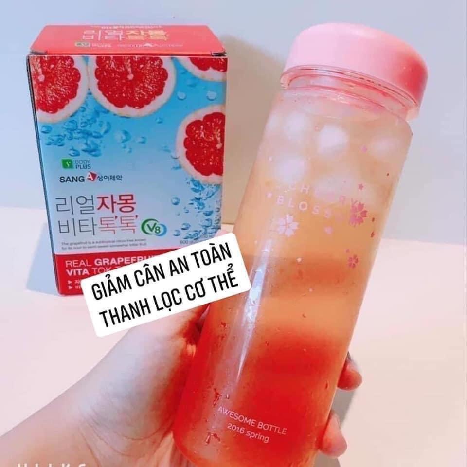 Trà Bưởi Giảm Cân Sanga Real Grapefruit Vita Tok Tok 30 Gói Hàn Quốc Chính Hãng - Bưởi Đỏ Đẹp Da Giữ Dáng