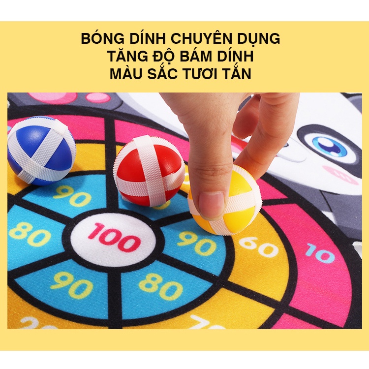 [TẶNG MÓC TREO] Bảng Phi Tiêu Ném Bóng Dính Banh Gai cho bé Đồ Chơi Tập Cầm Nắm Quan Sát Điều Khiển Học Đếm