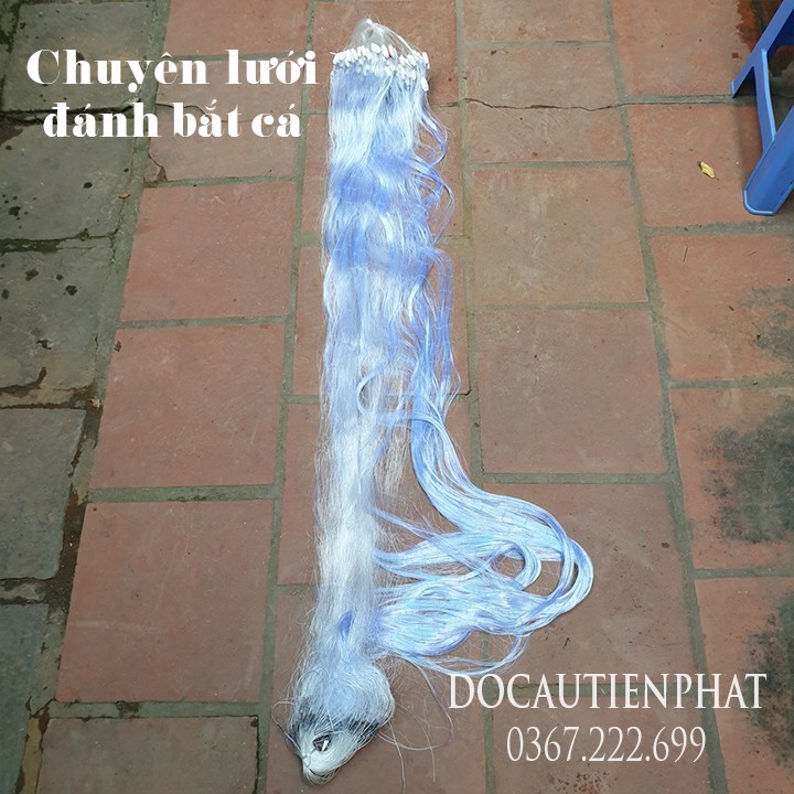 Lưới đánh cá ba màn mắt 8cm cao 1m2 dài 70m