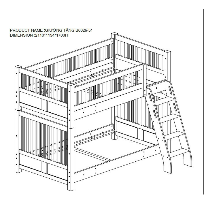 [ SALE ] Giường tầng gỗ thông nhập khẩu - mẫu mới