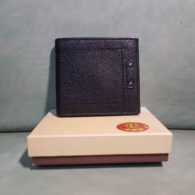 BALLY Ví Da Màu Đen Thiết Kế Đơn Giản Thời Trang Cao Cấp