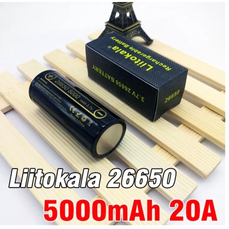 Pin sạc Liitokala Lii-50A 3.7 V 26650 5000 mah Dung Lượng