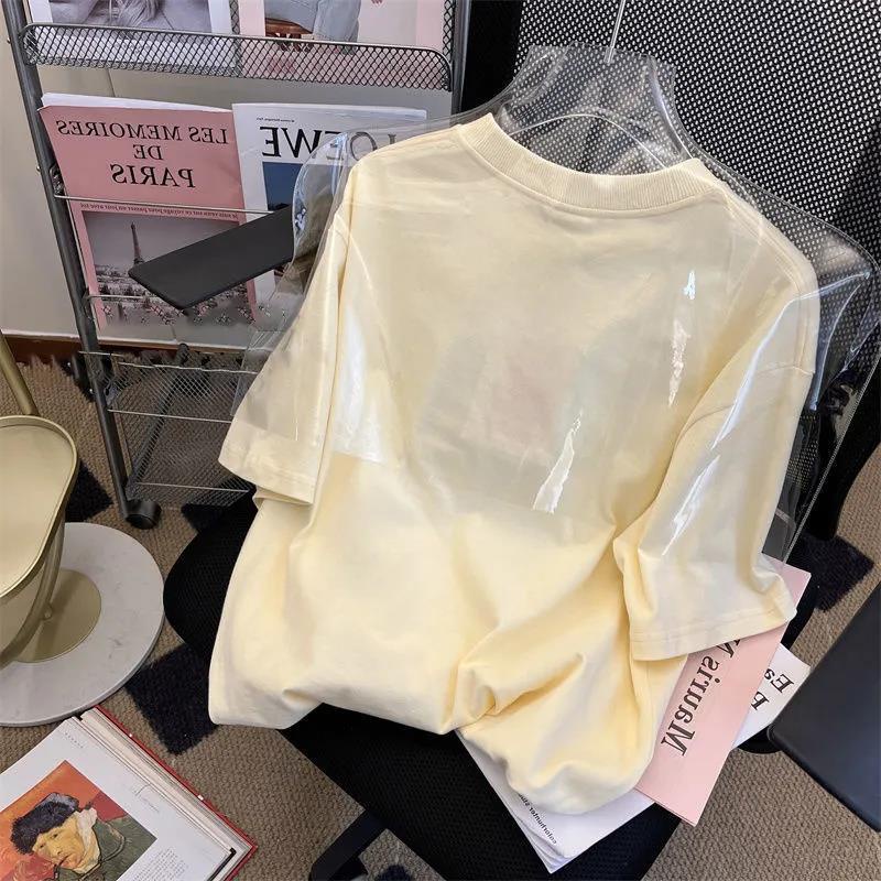 [Babycat] Hàng Có Sẵn Áo Thun Tay Ngắn 100% Cotton Màu Vàng Trơn Phong Cách Nhật Hàn Thời Trang Mùa Hè Kích Thước Vừa Và Lớn Dành Cho Bé Gái