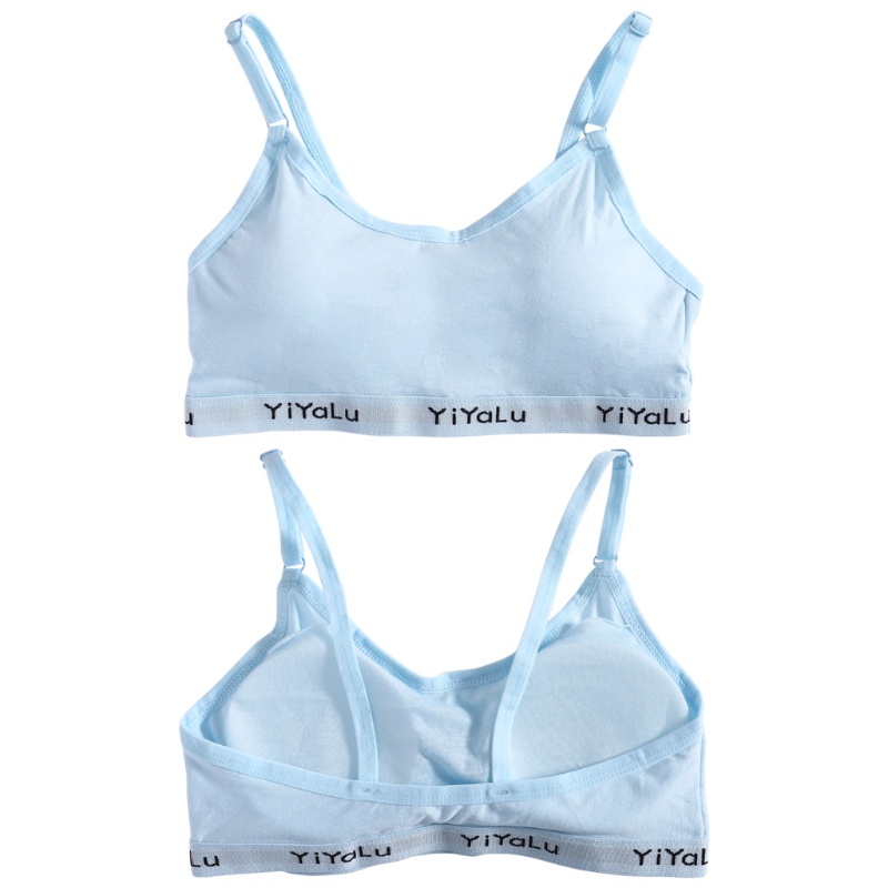Áo Ngực Thể Thao Bằng Cotton Mềm Thoáng Khí Cho Bé Gái