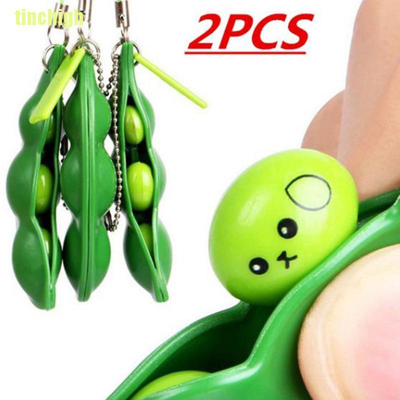 Móc Khóa Hạt Đậu Cao Su Giúp Giảm Căng Thẳng