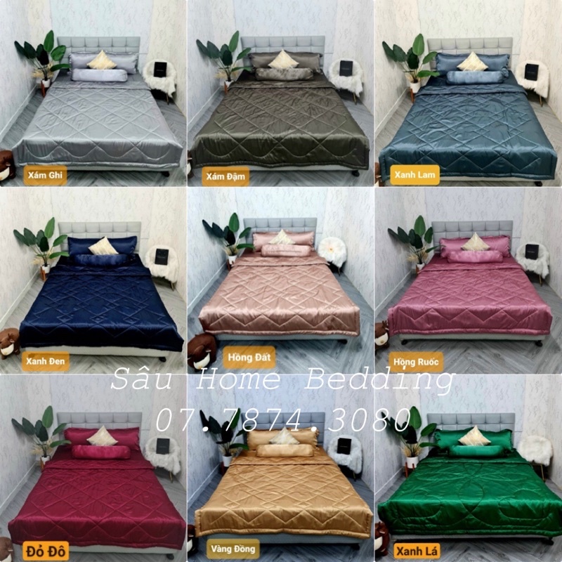 Trọn Bộ Drap Phi Lụa Cao Cấp Full 5 món