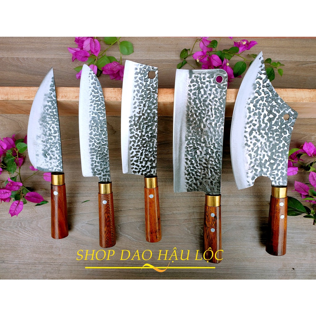 BỘ DAO NHÀ BẾP,5 MÓN CAO CẤP, LÀM BẰNG NHÍP, SẮC BÉN, HÀNG XỊN  MÙA DỊCH