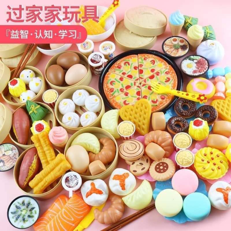 SET ĐỒ CHƠI MÓN ĂN DIM SUM, BÁNH BAO 56 Chi Tiết Cho Bé