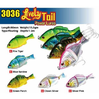 Mồi câu lure prohunter lively tail 80mm/15.5g