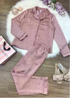Bộ lụa satin dài