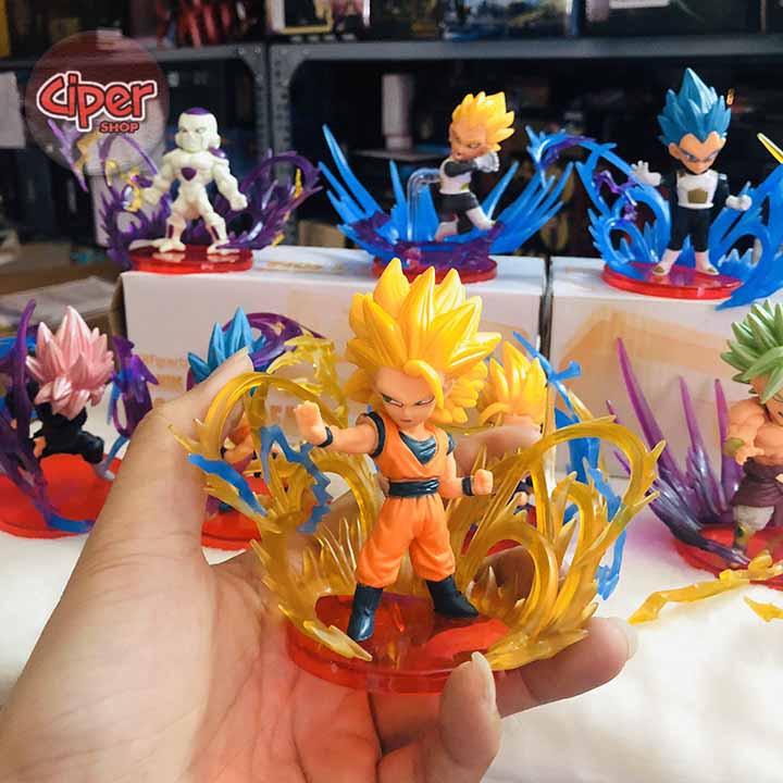 Bộ 9 nhân vật chibi Dragon Ball - hiệu ứng Mô hình Chibi nhân vật trong Dragon Ball - broly songoku vegeta frize