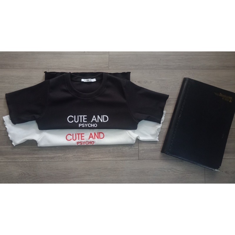ÁO CUỐN BIÊN THÊU CHỮ CUTE AND THUN RÍP